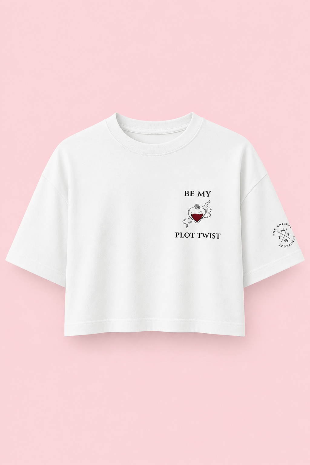 Be my Plot Twist – T-Shirt Cropped weiß