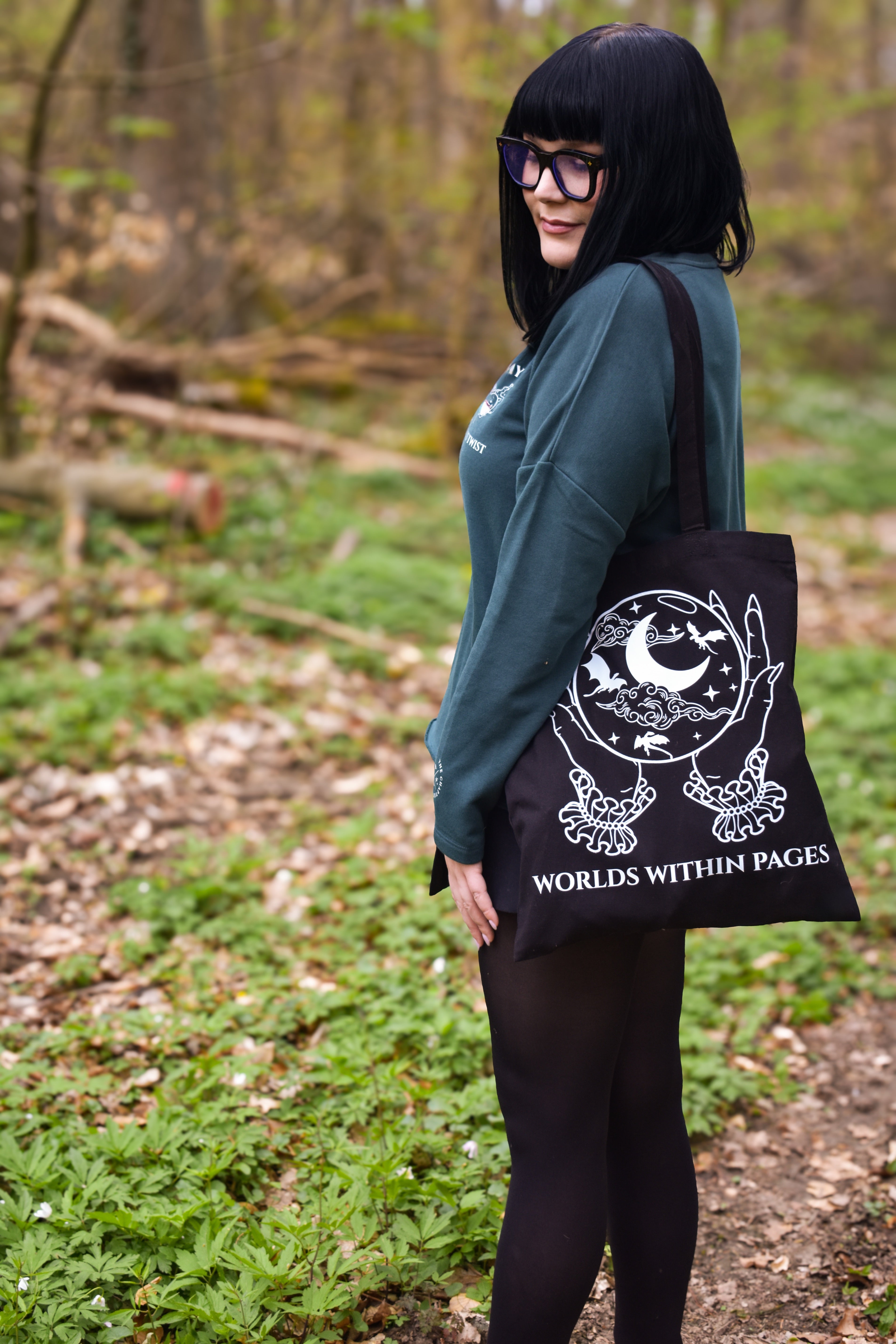 Worlds within Pages - Tote Bag schwarz