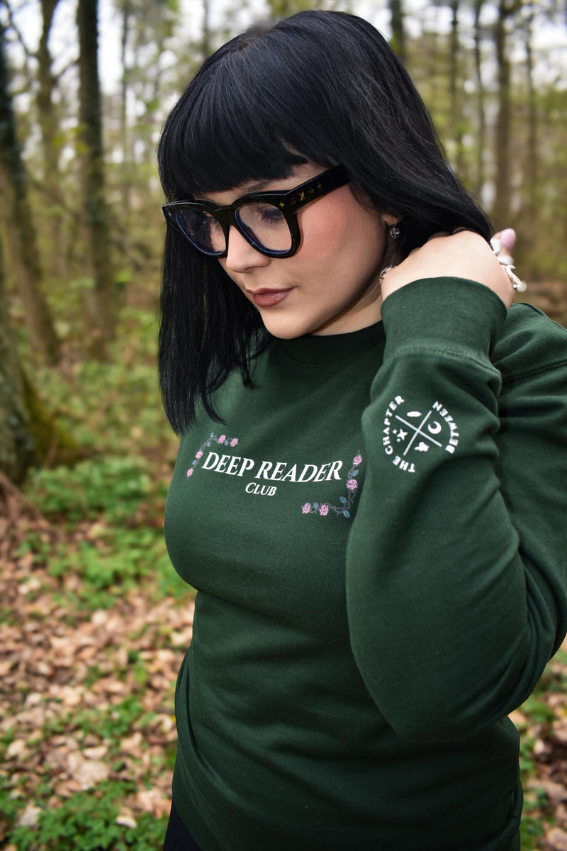 Deep Reader Club – Members Crewneck Grün